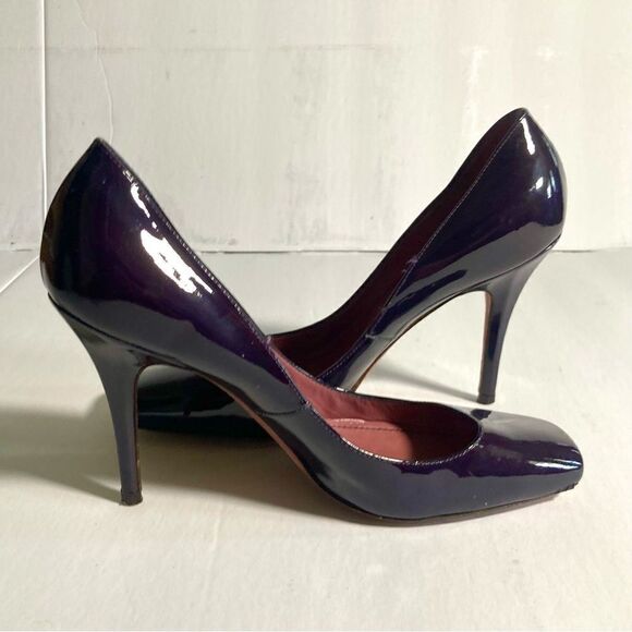 Jean-Michel Cazabat Purple Patent Leather Heels Size 8 - Picture 7 of 10